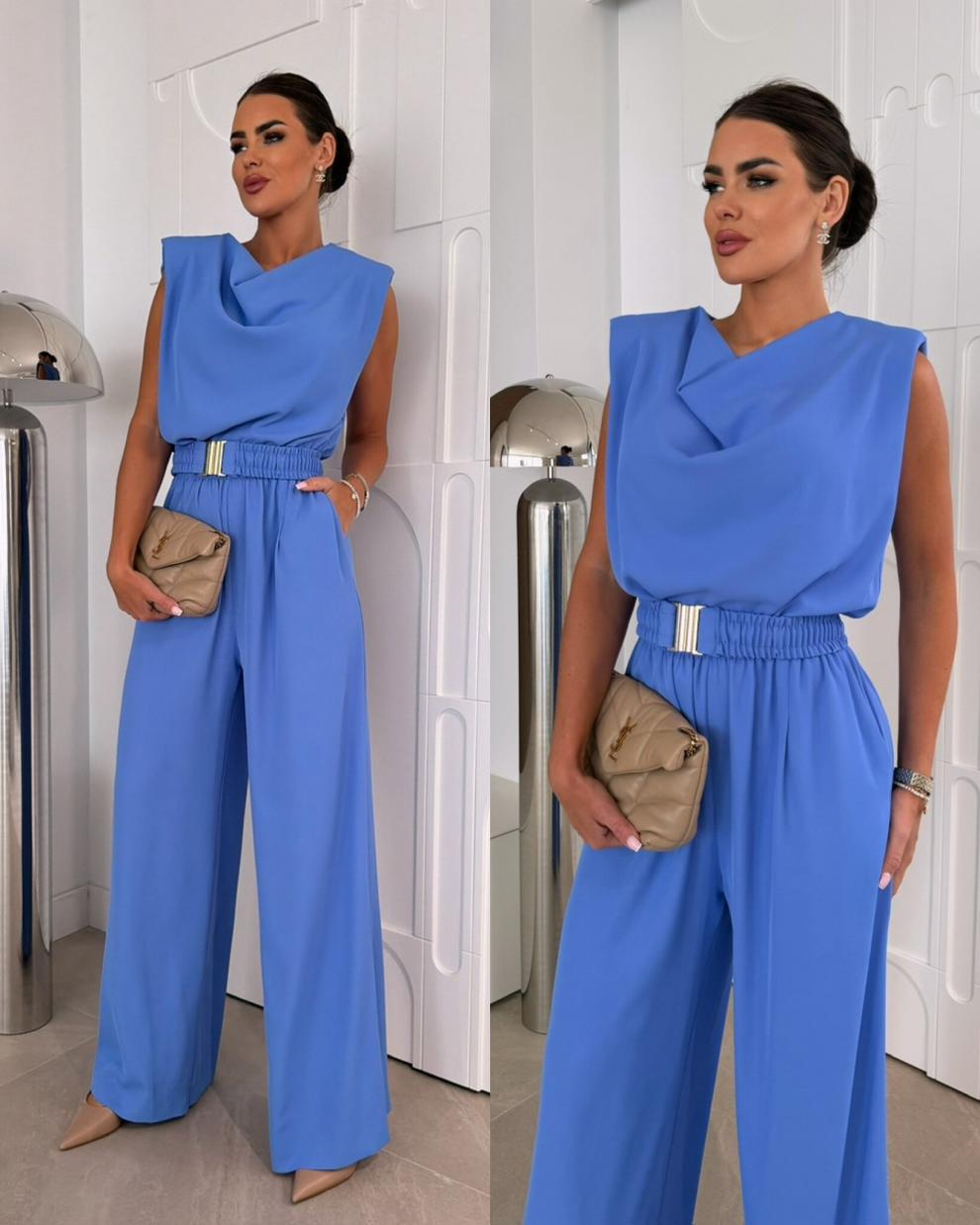 Sleeveless Belted Jumpsuit for Casual Summer Wear