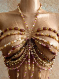 Women Summer Sexy Hollow Out Chain Beach Accessory Set