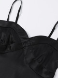 Women Satin Summer Sexy Backless Dresses