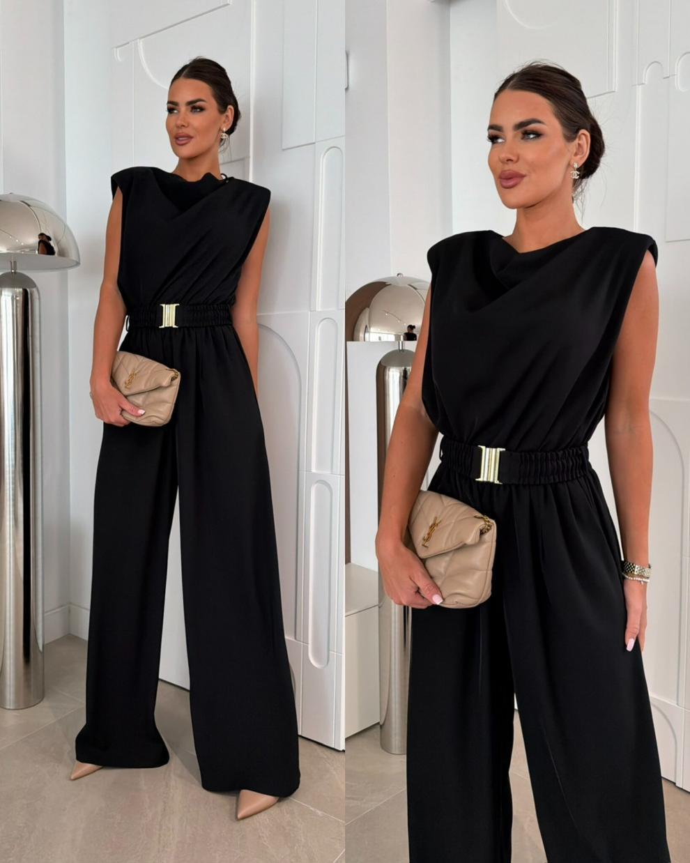 Sleeveless Belted Jumpsuit for Casual Summer Wear