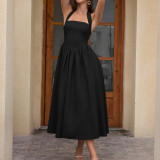 Women Holidays Halter Neck Lace-Up Sexy Backless Dress