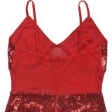 Women Sexy Mesh Camisole V-Neck Sequined Dress