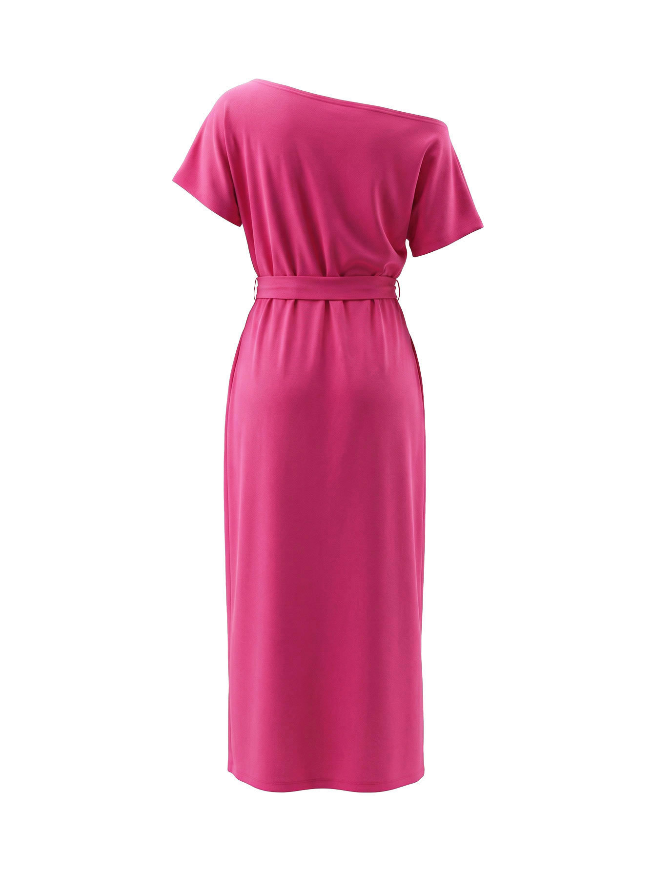 Slash Shoulder Lace-Up Dress for Elegant Evening Events
