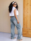 Women Detachable Cargo Denim Pant