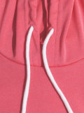 Women Striped Hooded T-Shirt and Pants Casual Two-Piece Set