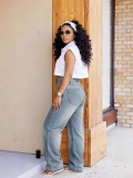 Women Detachable Cargo Denim Pant