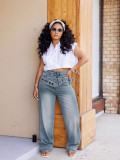Women Detachable Cargo Denim Pant