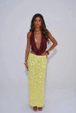 Women Sequined Sexy Bodycon Maxi Dress