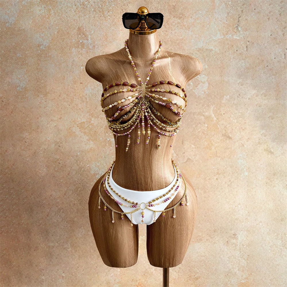 Hollow-Out Chain Accessory Set for Summer Beachwear