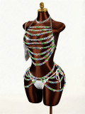 Women Multi-Layer Chunky Metal Chain Sexy Bra Chain Vest Body Chain