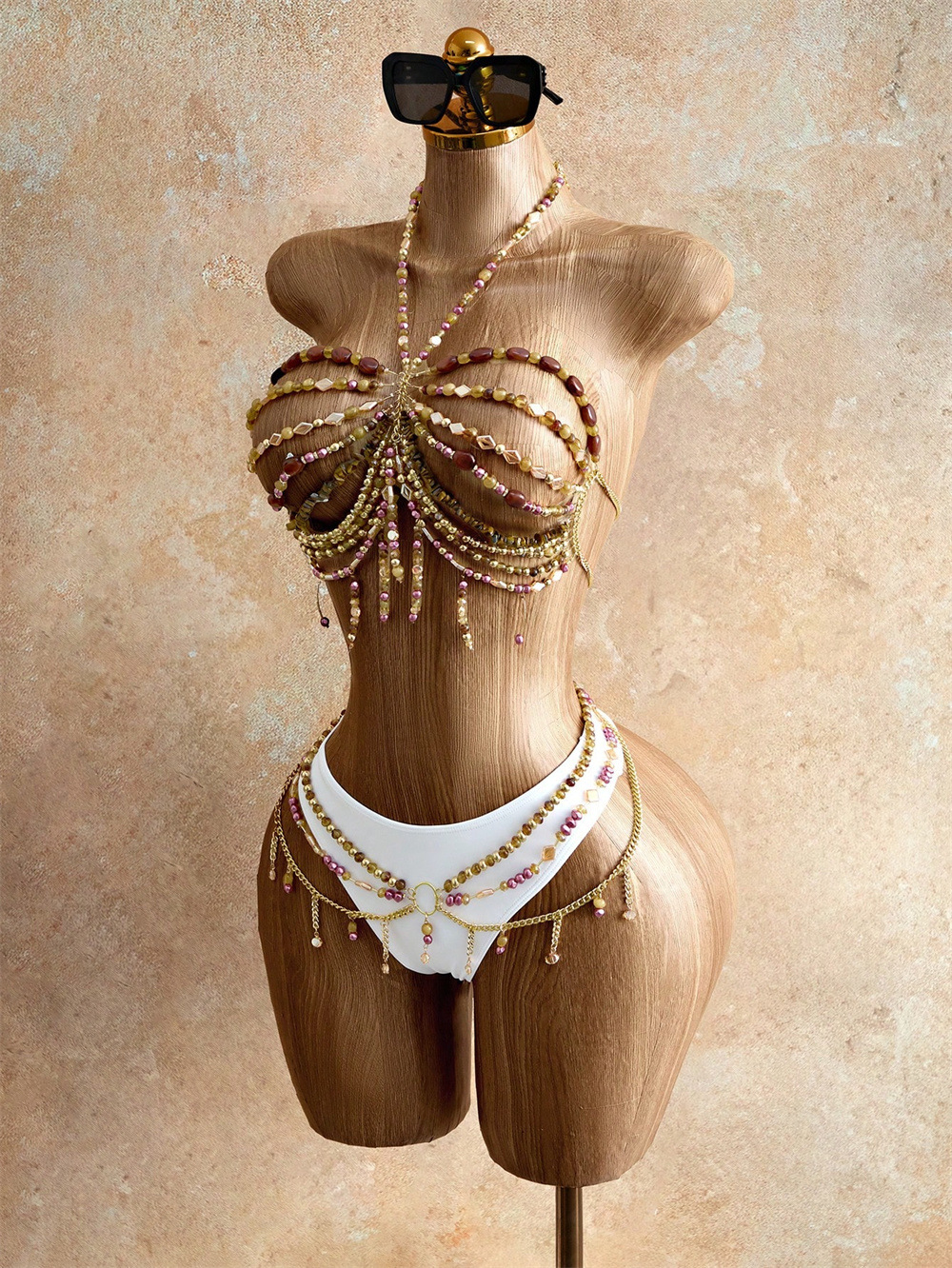 Hollow-Out Chain Accessory Set for Summer Beachwear