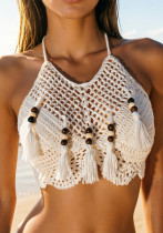 Women Bohemian Beach Bikini Top Tassel Swimwear