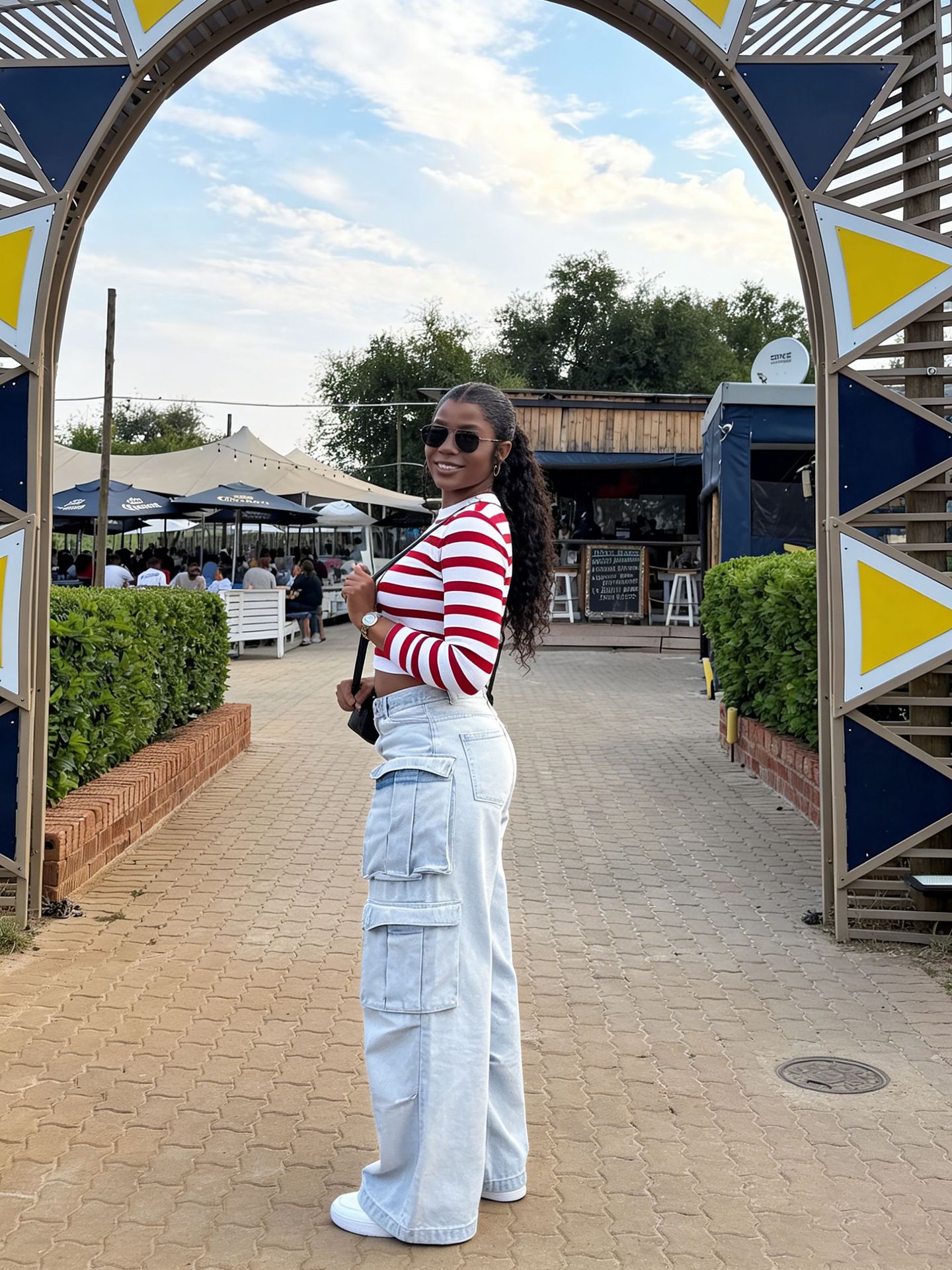 Washed Denim Cargo Pants for Casual Streetwear