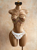 Women Summer Sexy Hollow Out Chain Beach Accessory Set
