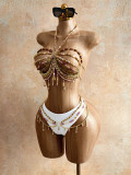 Women Summer Sexy Hollow Out Chain Beach Accessory Set