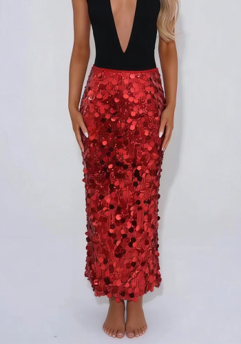 Women Sequined Sexy Bodycon Maxi Dress