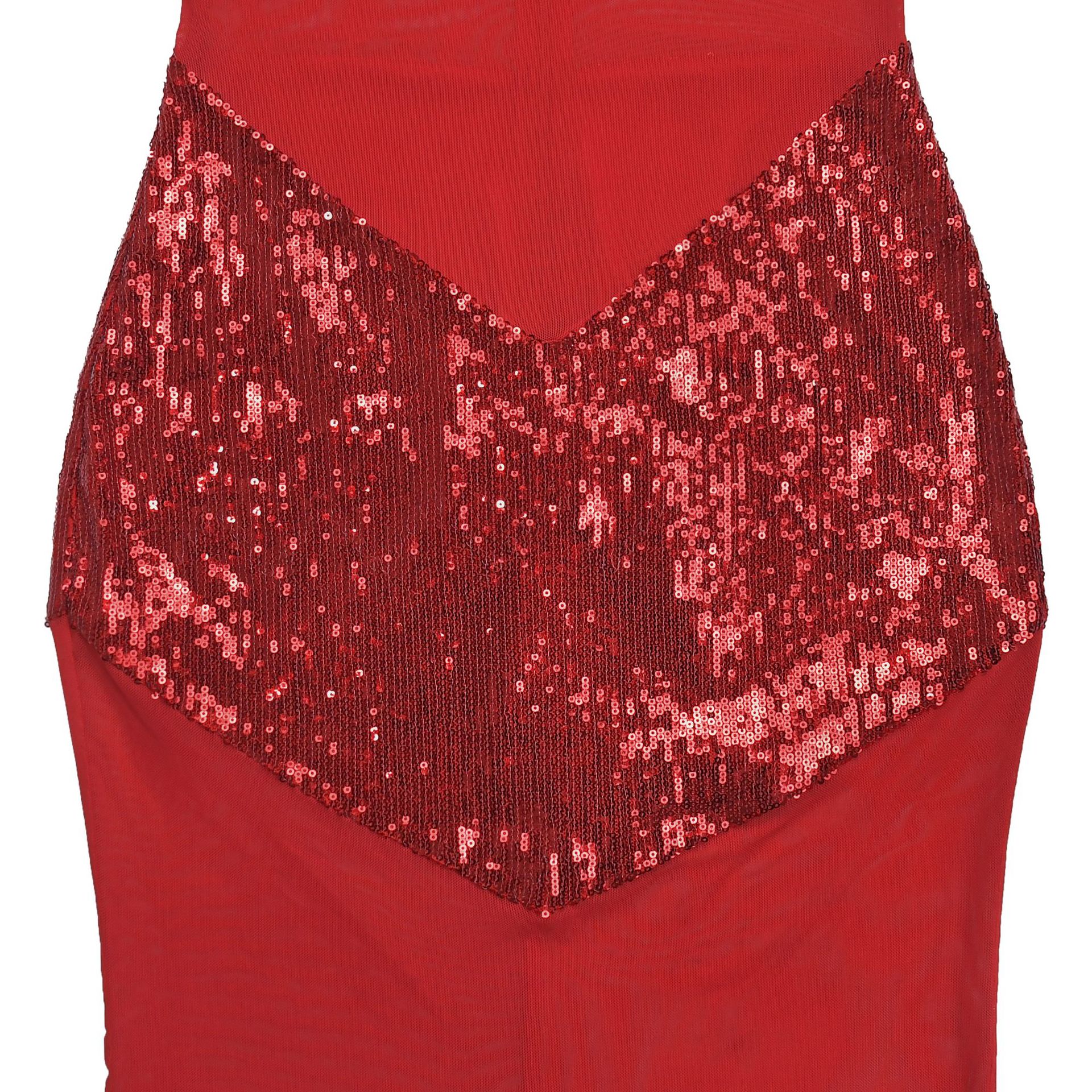 Mesh Camisole V-Neck Sequined Dress for Evening Parties