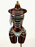 Women Multi-Layer Chunky Metal Chain Sexy Bra Chain Vest Body Chain