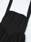 Women Holidays Halter Neck Lace-Up Sexy Backless Dress