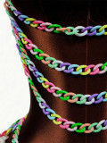 Women Multi-Layer Chunky Metal Chain Sexy Bra Chain Vest Body Chain