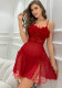 Women Mesh Lace See-Through Sexy Strap Nightdress Loungewear