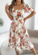 Women Spring Summer Floral Off Shoulder Short Sleeve Ruffle A-Line Dress