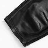 Women Spring Summer Fashion Solid Color Patchwork Low Waist Tight Cropped Pants