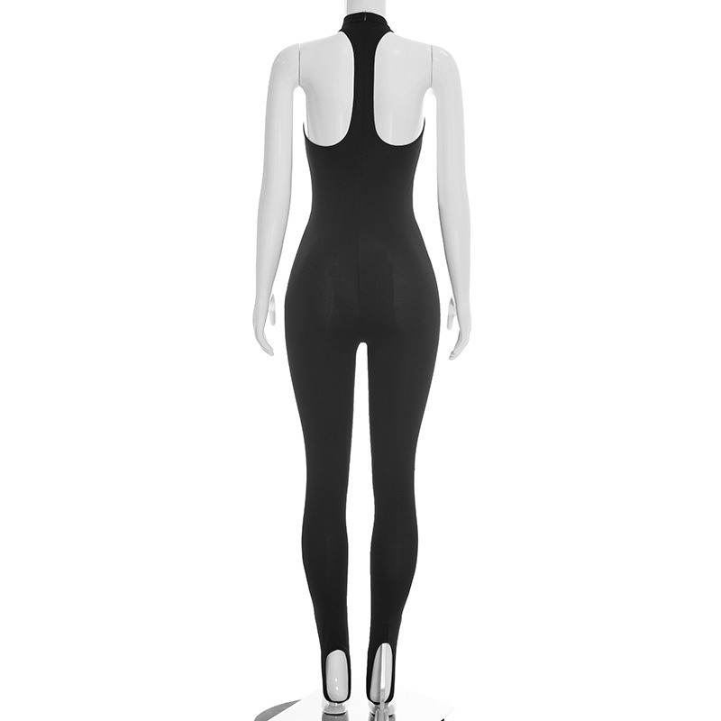 Sleeveless Slim Fit Jumpsuit for Spring Everyday Wear