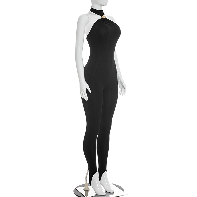 Sleeveless Slim Fit Jumpsuit for Spring Everyday Wear