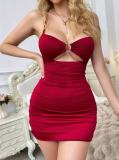 Women See-Through Sexy Tight Fitting Bodycon Strap Dress Lingerie