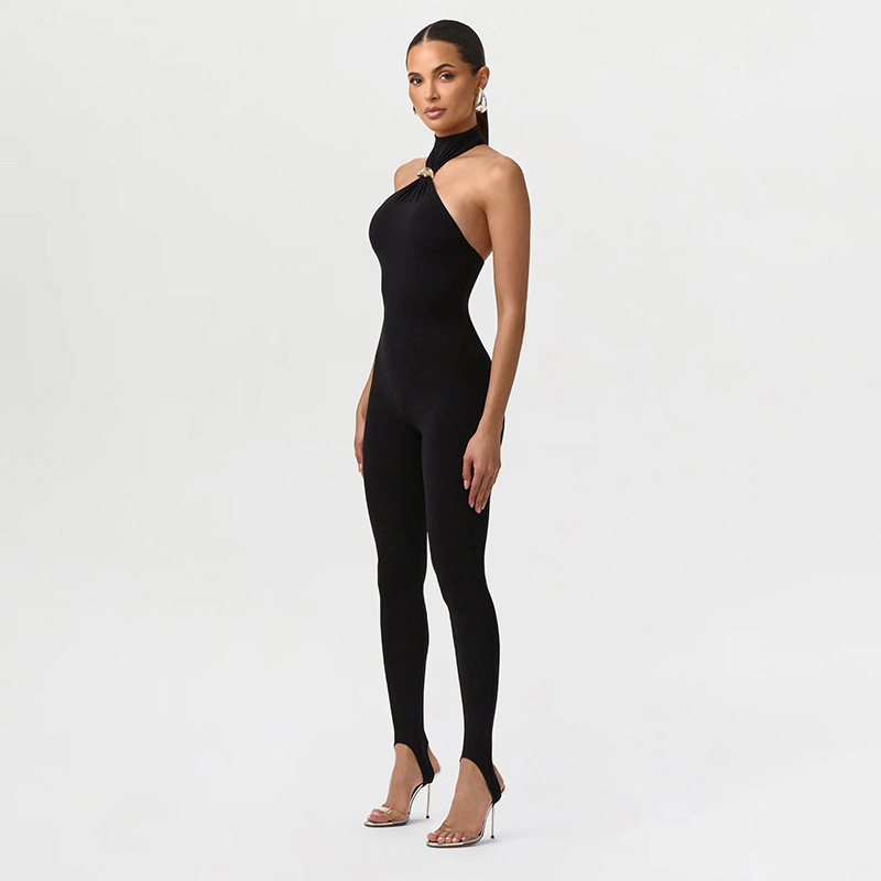 Sleeveless Slim Fit Jumpsuit for Spring Everyday Wear