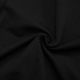 Women Spring Solid Color Sexy O-Ring Cut-Out Halter Neck Low Back Jumpsuit