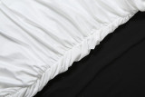 Women Spring Sexy Ruched Off Shoulder Low Back Irregular Solid Dress