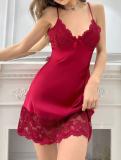 Women Sexy Lace Strap Nightdress Lingerie