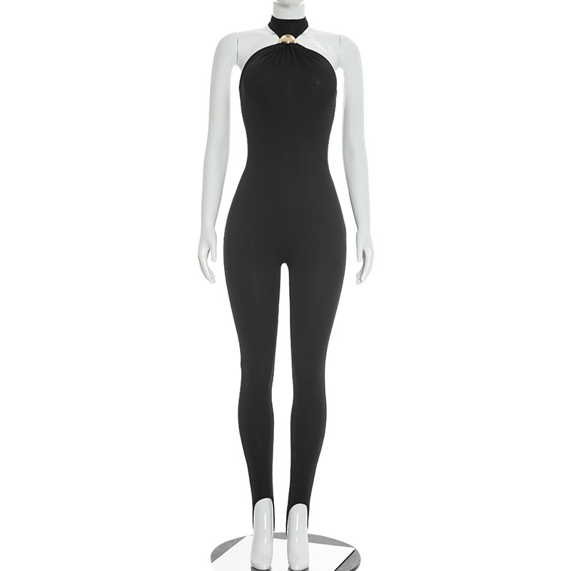 Sleeveless Slim Fit Jumpsuit for Spring Everyday Wear