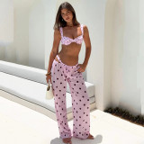 Women Bikini Sexy Long Pants Swimwear Three-Piece
