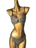 Women Rhinestone Bikini Sexy Diamond Tassel Two Pieces Swimwear