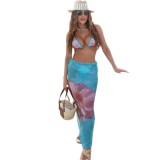 Women Bikini Lace-Up Backless Two Pieces Swimwear