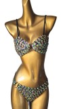 Women Rhinestone Bikini Sexy Diamond Tassel Two Pieces Swimwear