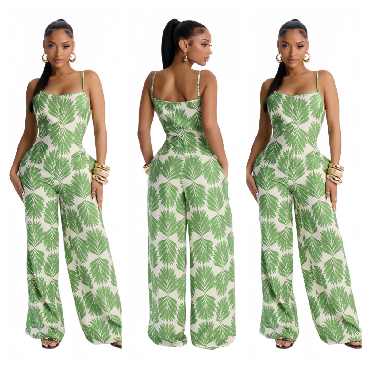 Printed Camisole Jumpsuit for Casual Everyday Wear