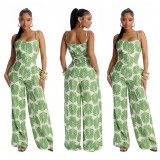 Women Casual Printed Camisole Jumpsuit