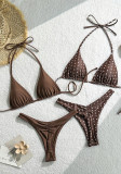 Women Polka Dot Sexy Tie-Side Bikini Beach Swimwear Four-Piece Set