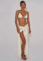 Women Printed Bikini Lace-Up Bikini Two Pieces Swimwear Women Printed Bikini Lace-Up Bikini Two Pieces Swimwear