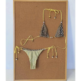 Women Sexy Beach Swimwear Printed Beaded Swimwear Two-Piece Set
