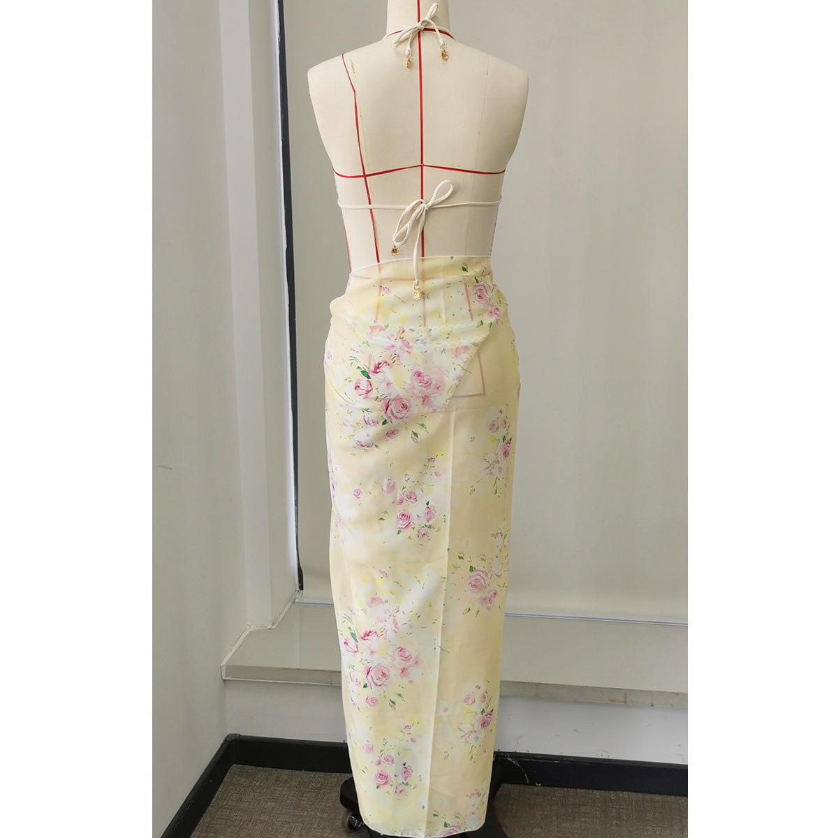 Printed Lace-Up Two-Piece Bikini Swimsuit for Summer Vacations