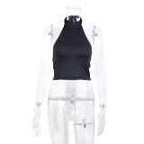 Women Halter Neck Backless Camisole Sleeveless Top