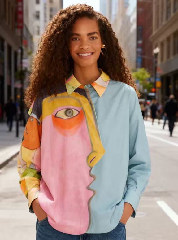 African Print Button-Down Shirt for Casual Everyday Wear