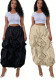 Women Elegant Cargo Skirt Patchwork Lace Trim Office Wear Midi Skirt