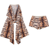Spring Women Two Piece Set Bat Sleeve Top and High Waist Shorts Sexy Outfit