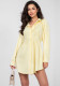 Women Shirt Dress Turndown Collar Long Sleeve Pleated Mini Dress Casual Chic Outfit
